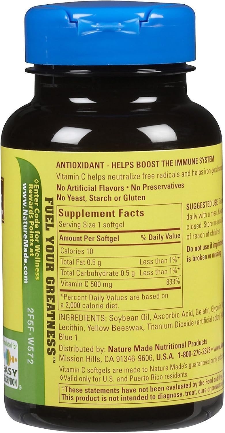 Nature Made Vitamin C 500mg Softgels - 120 Count - Twin Pack