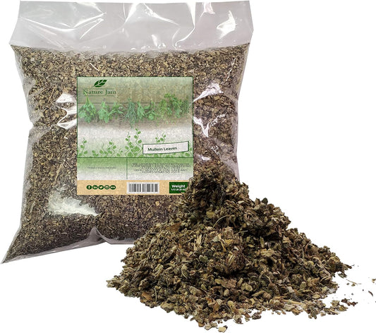 Naturejam Mullein Leaf Cut & Sifted - 8 OZ Bulk Bag - Velvet Dock - Candlestick Plant - Half Pound Pack