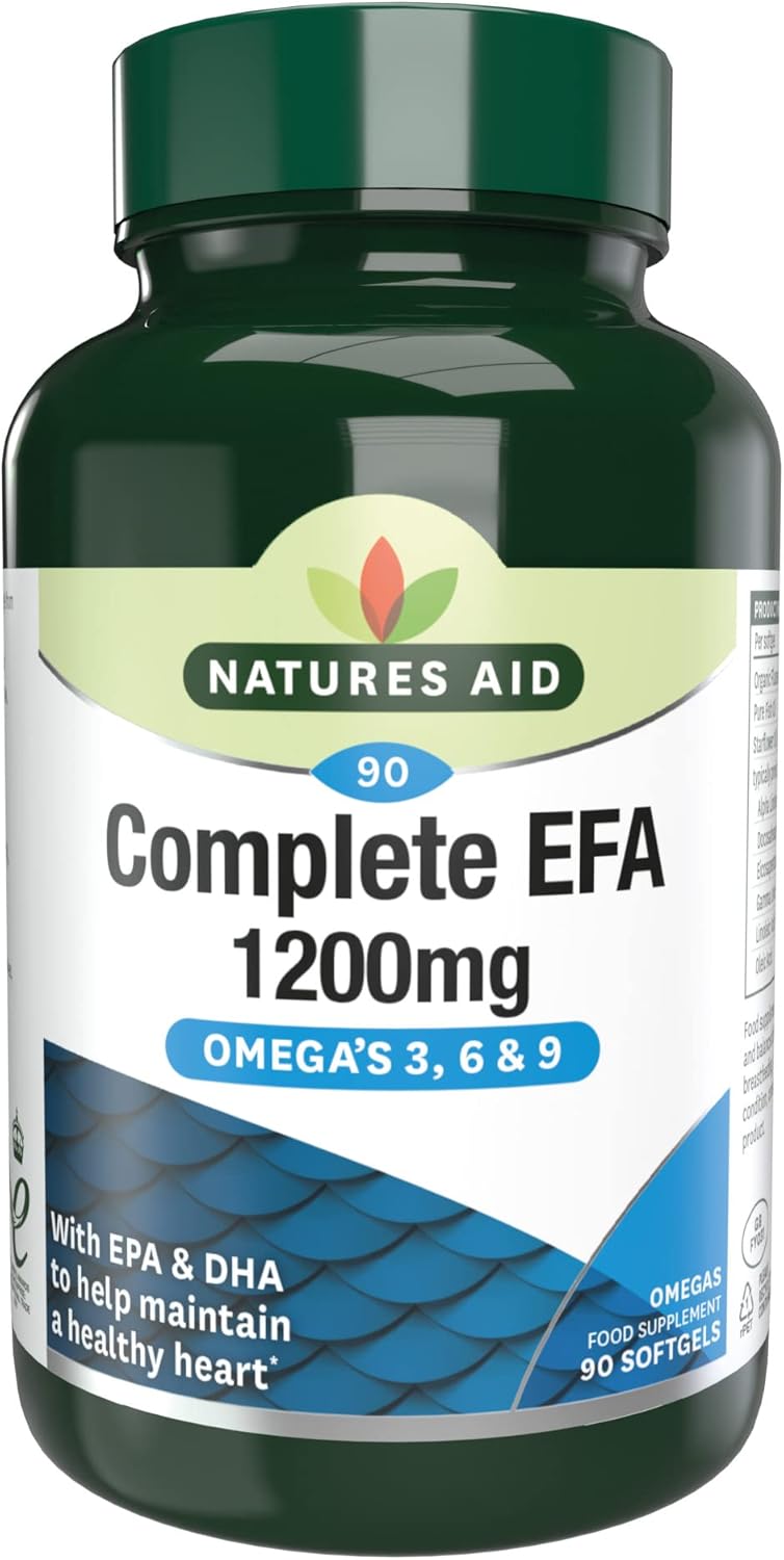 Natures Aid Complete EFA Omega 3 6 9 Capsules - 90 Count