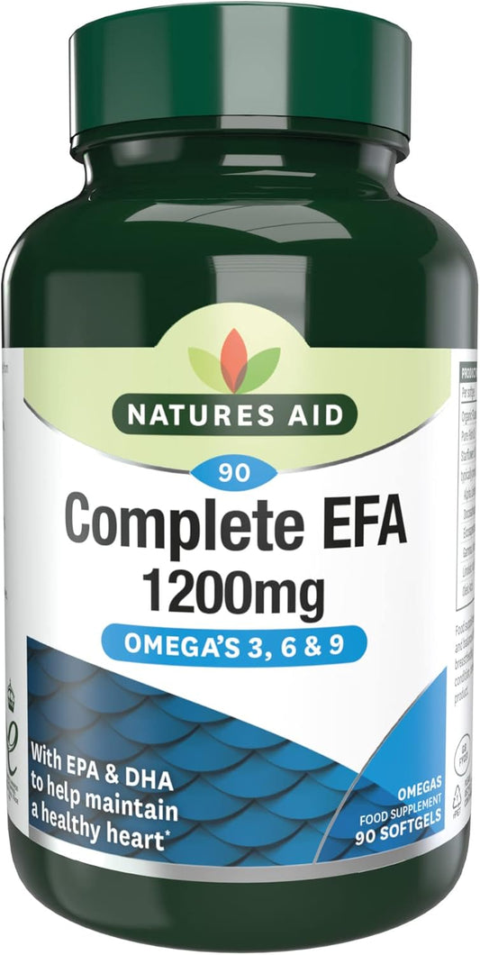 Natures Aid Complete EFA Omega 3 6 9 Capsules - 90 Count