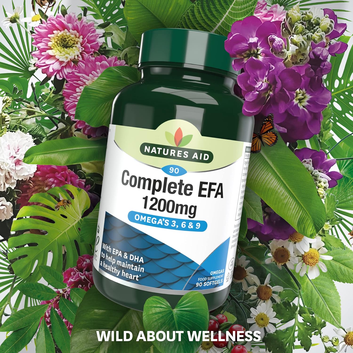 Natures Aid Complete EFA Omega 3 6 9 Capsules - 90 Count