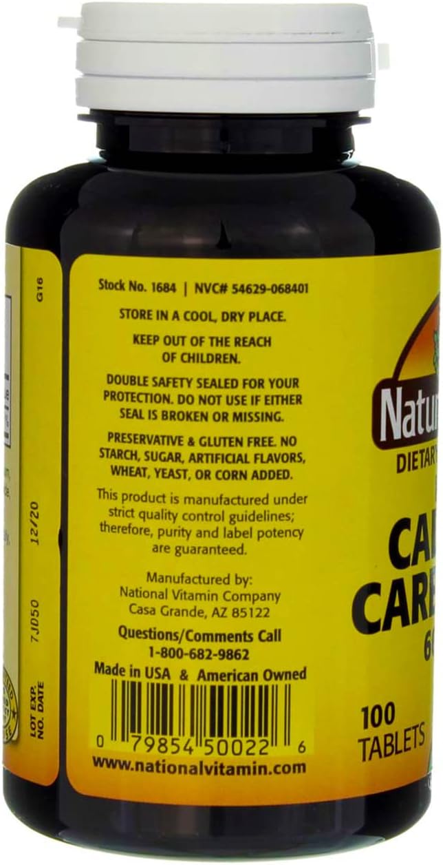Nature's Blend Calcium Carbonate 600mg Tablets - 200 ct (2 Pack) - Natural Supplement for Bone Health and Digestion