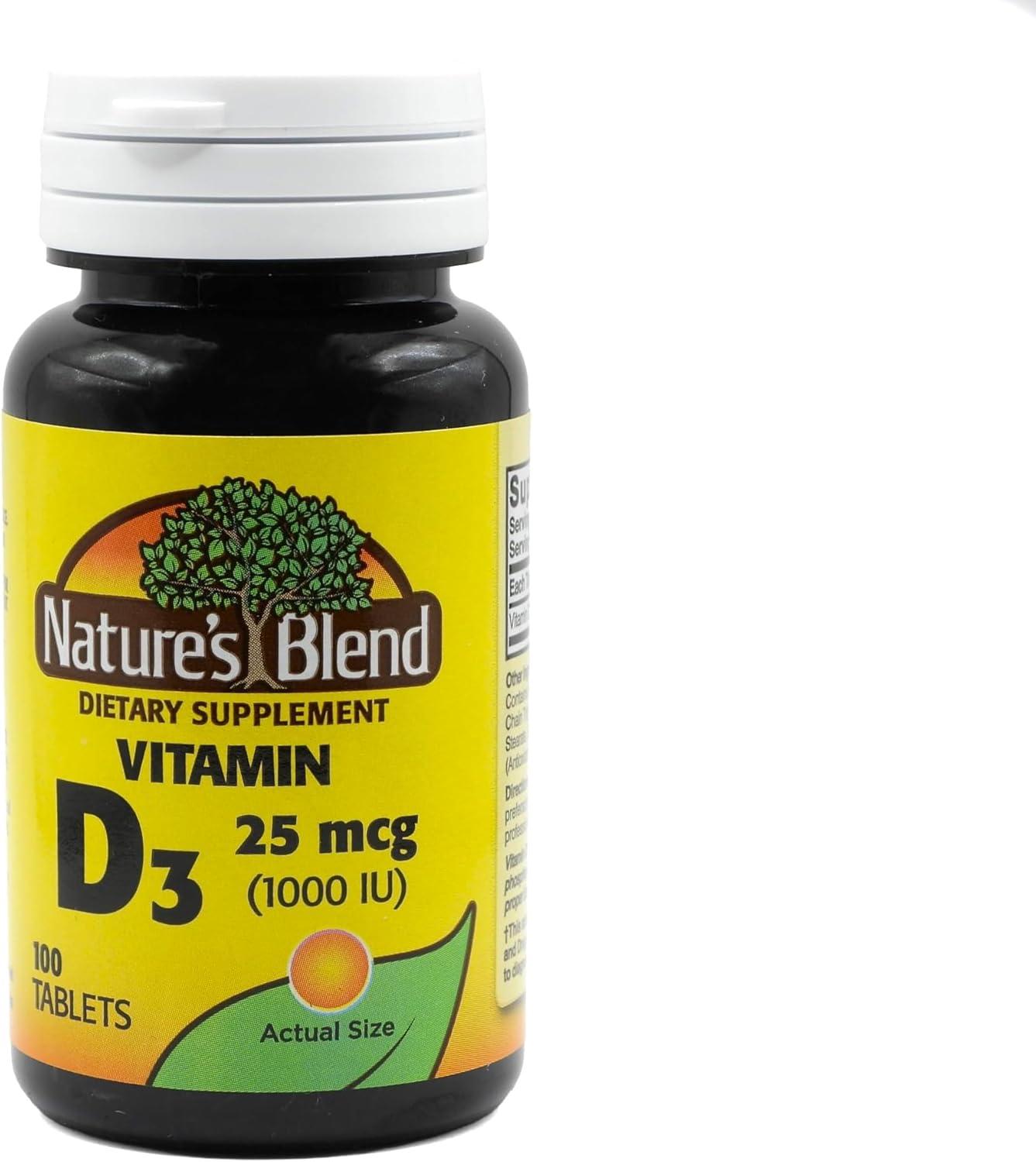 Nature's Blend Vitamin D3 Tablets 1000IU - Pack of 100