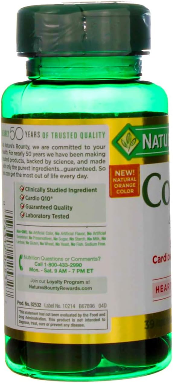 Nature's Bounty Cardio Q10 400mg Softgels - 78 Softgels - Pack of 2
