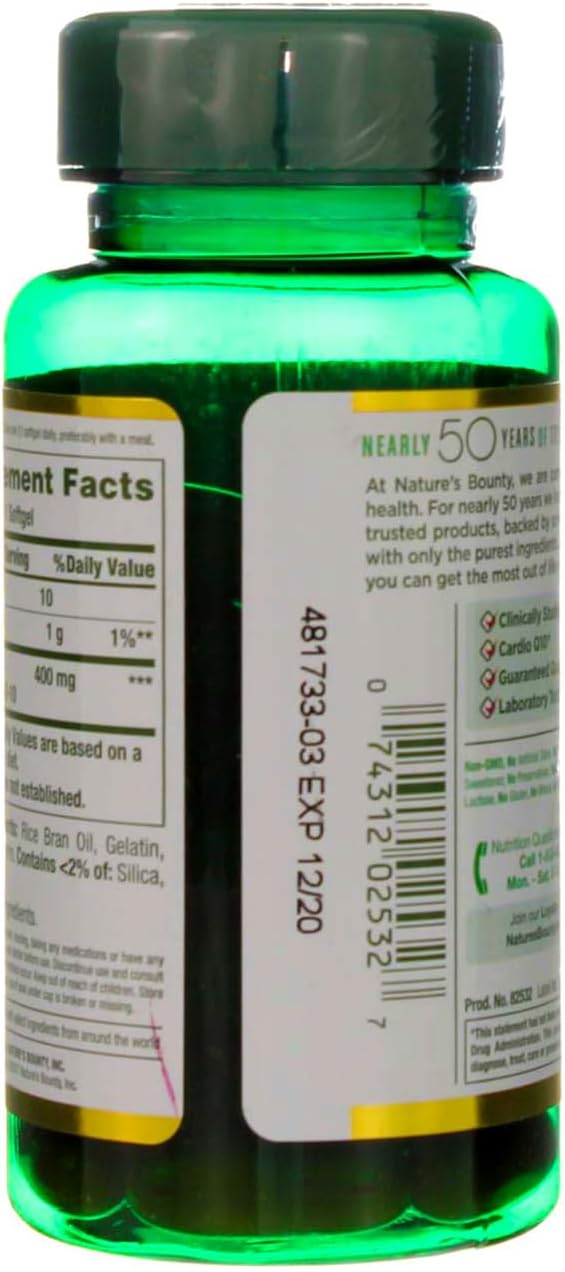 Nature's Bounty Cardio Q10 400mg Softgels - 78 Softgels - Pack of 2