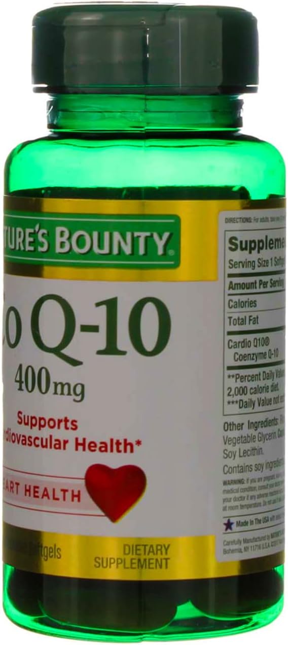 Nature's Bounty Cardio Q10 400mg Softgels - 78 Softgels - Pack of 2