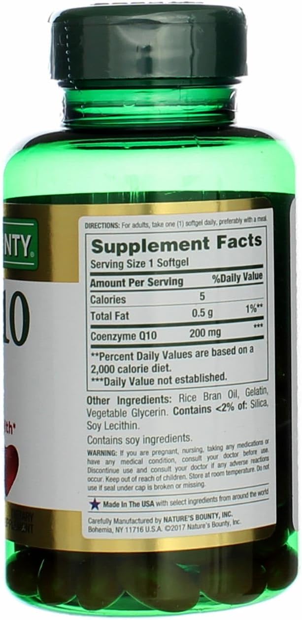 Nature's Bounty Co Q-10 200 mg - Set of 2, 80 Tablets - Energy Support Supplement