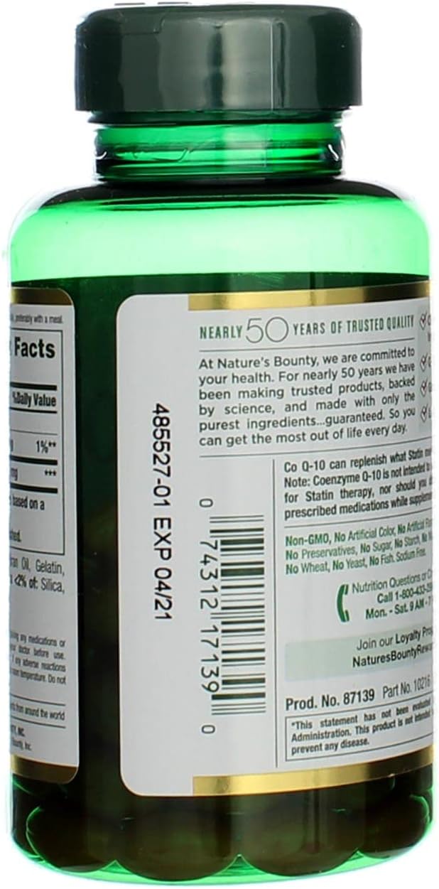 Nature's Bounty Co Q-10 200 mg - Set of 2, 80 Tablets - Energy Support Supplement