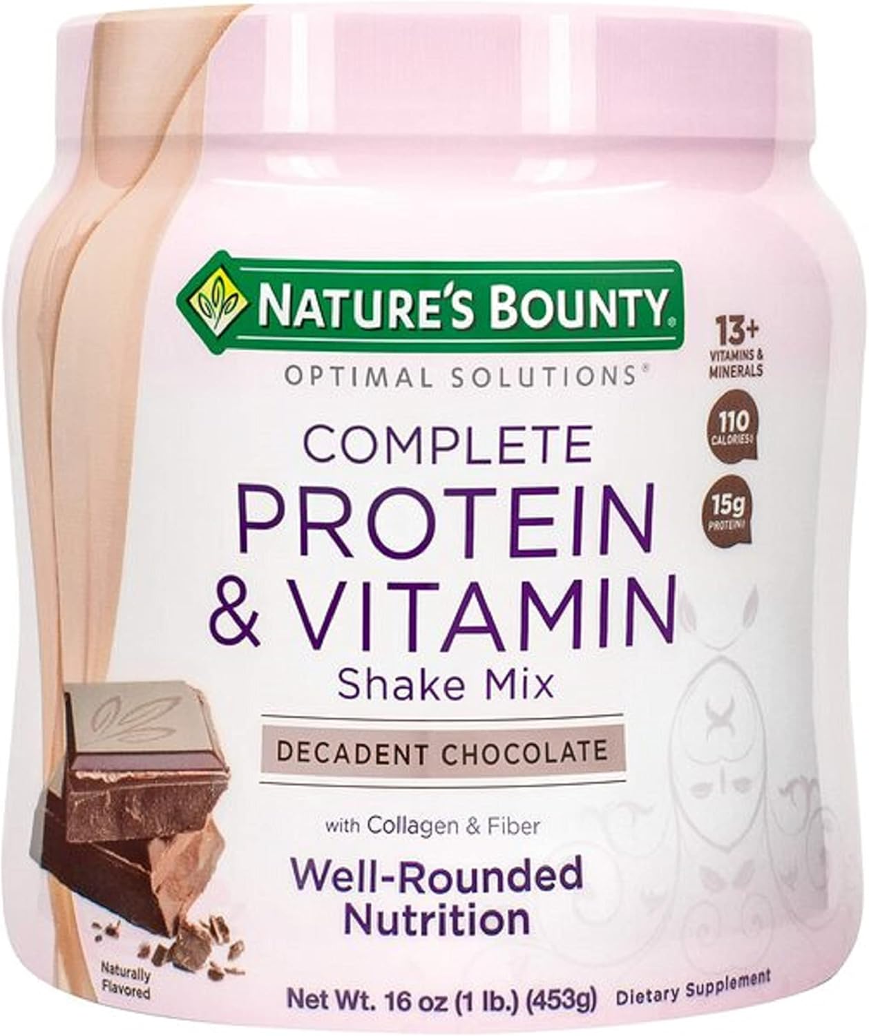 Nature's Bounty Optimal Solutions Chocolate Shake - 2 Bottles (16 oz)