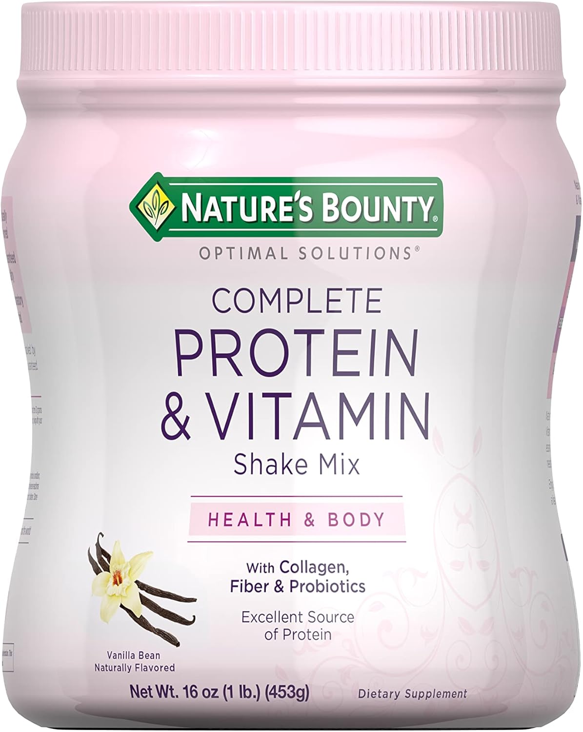 Nature's Bounty Optimal Solutions Protein Powder with Vitamin C - 16 oz - Boost Your Health and Wellness