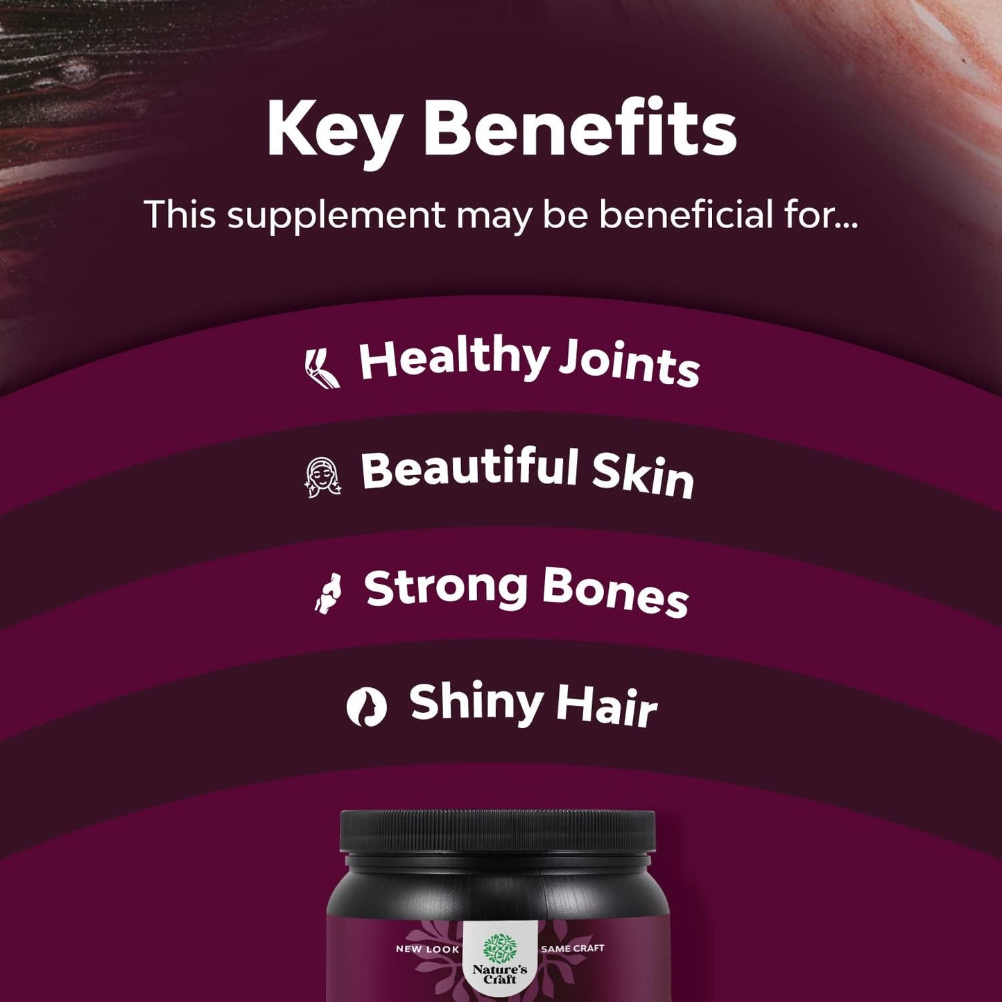 Natures Craft Multi Collagen Protein Powder Bundle for Hair, Skin, Nails, Vitamins, DIM Complex, Hormone Balance - Men and Women's Supplement