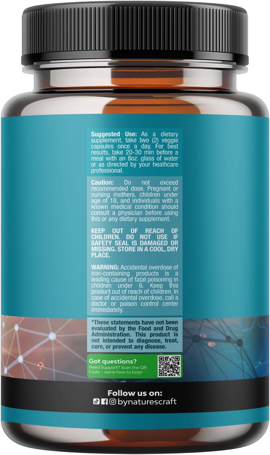 Natures Craft Phytoral Mind and Memory Supplement with Green Tea Extract and Vitamins - 60 Capsules for Brain Function and Mental Clarity