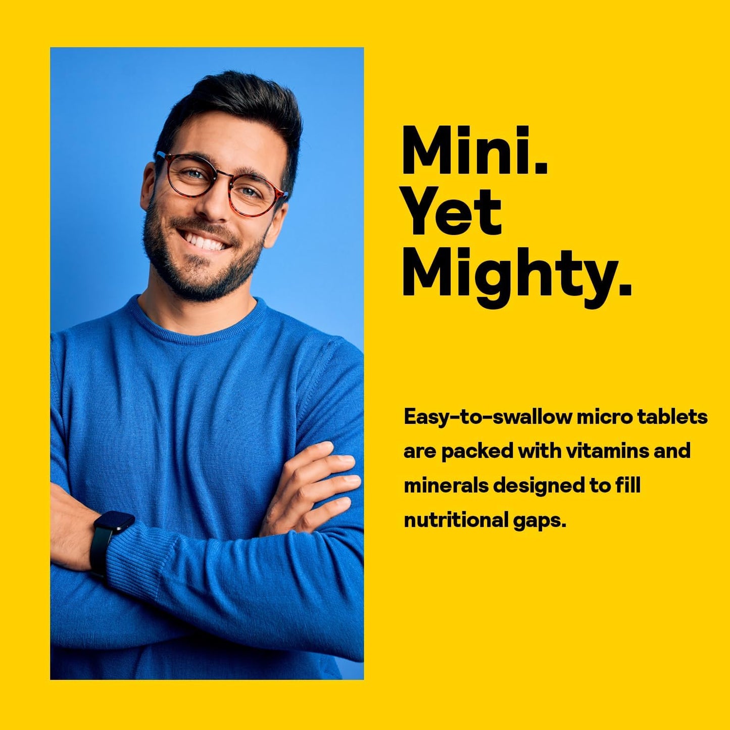 Nature's Life Mighty Mini Vite Multivitamin for Women and Men, Vitamin D and B Complex, Immunity and Energy Support, Lab Verified - 120 Servings, 240 Micro Tablets