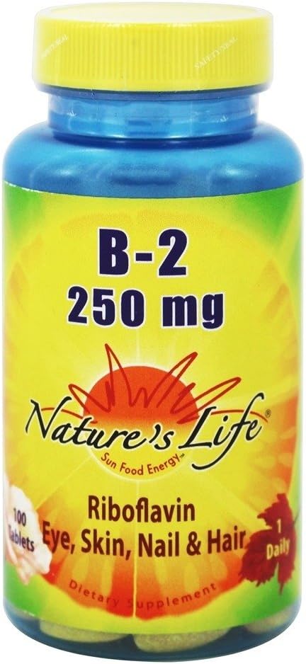 Nature's Life Vitamin B-2 250 mg Tablets - 100 Count