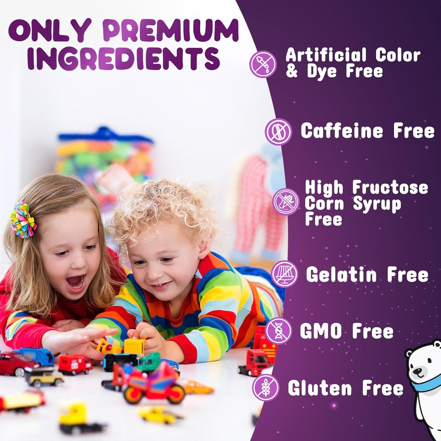 Nature's Nutrition Kids Immune Support Gummy - Vitamin C, Zinc & Echinacea - Vegan & Non-GMO - 120 Gummies for Children Ages 4+ - Natural Berry Flavor
