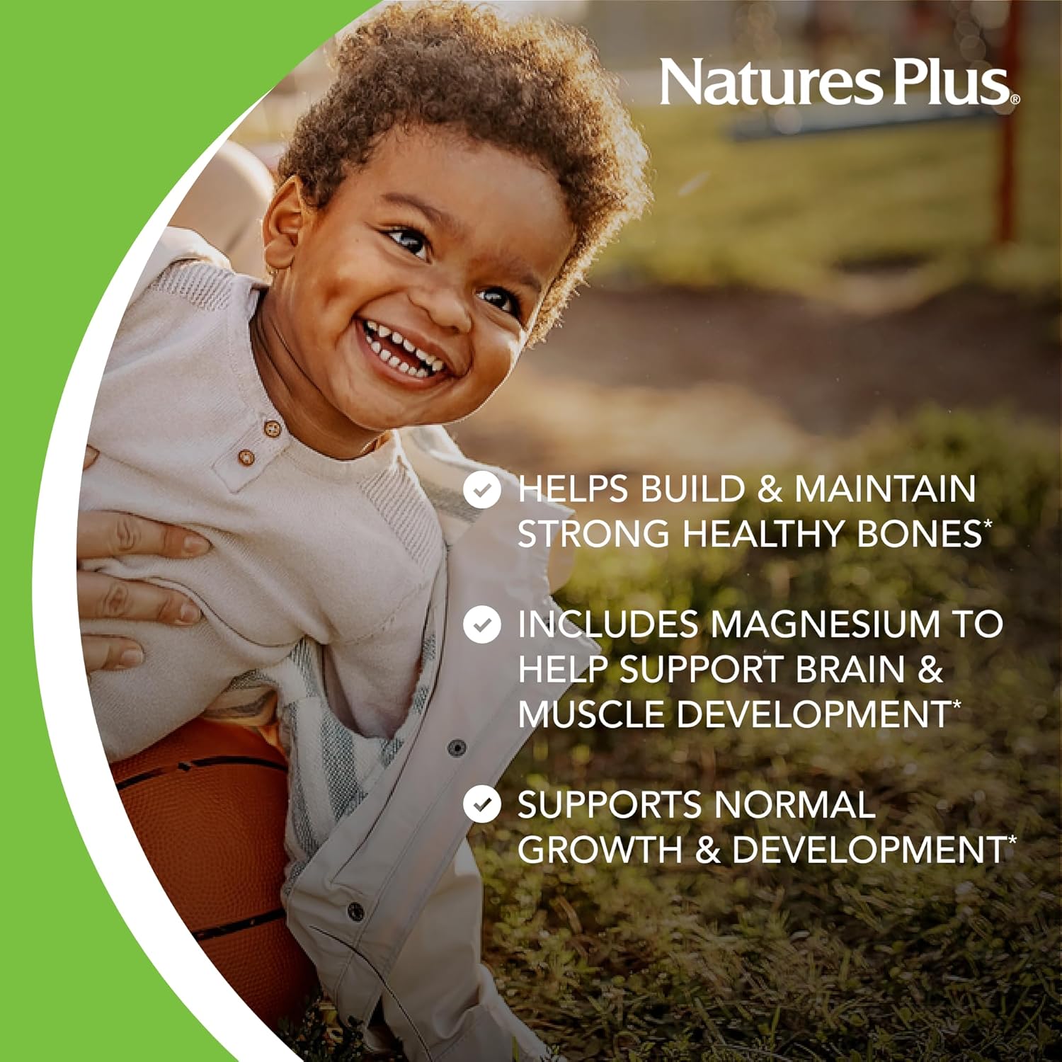 Natures Plus Animal Parade Calcium Chewable Tablets - Vanilla Sundae Flavor, Vegan & Gluten Free - Supports Bone Health - 90 Servings