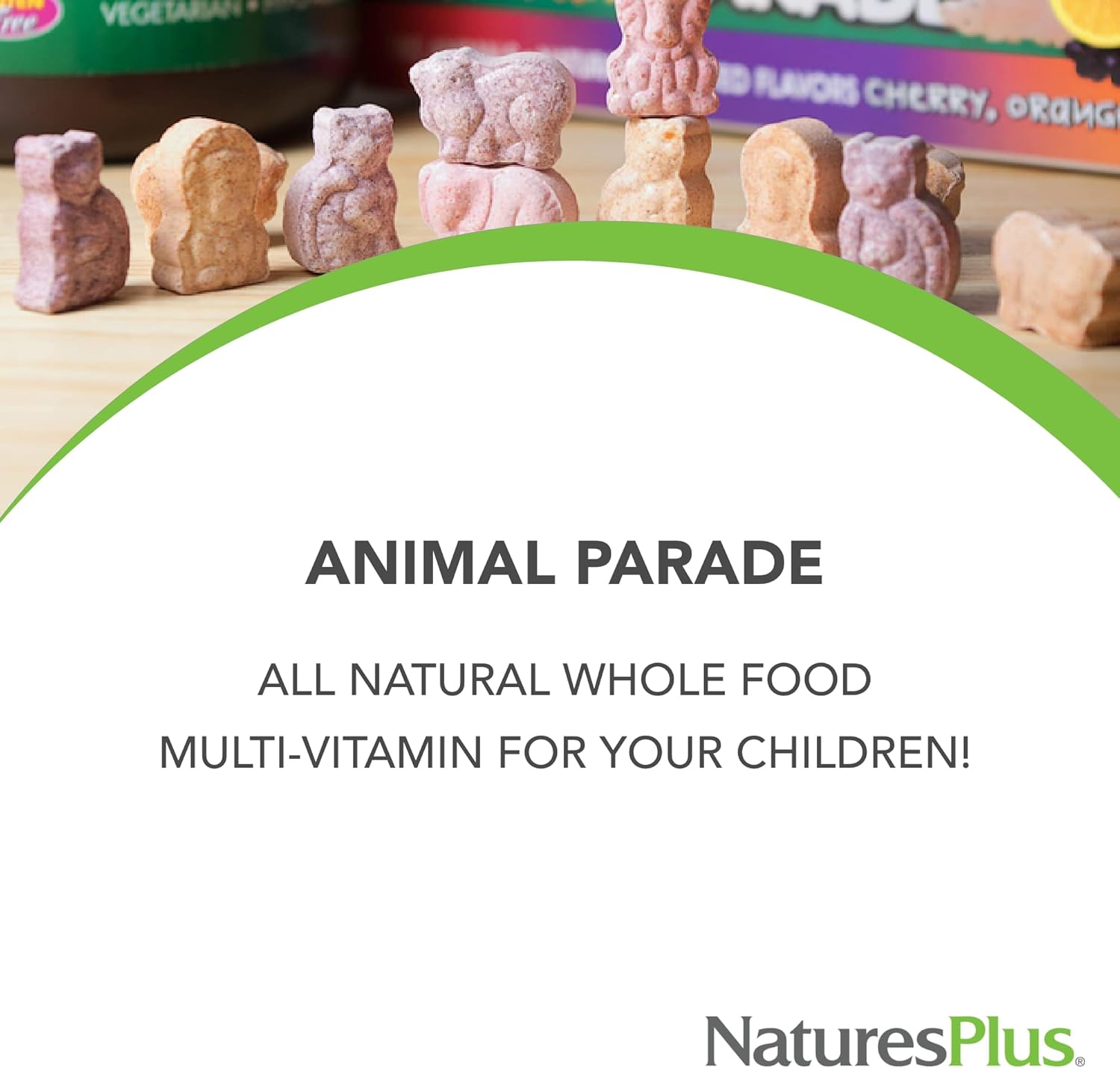 Natures Plus Animal Parade Kids Chewable Multivitamin - Watermelon Flavor - 90 Tablets - Promotes Health - Vegetarian & Gluten-Free