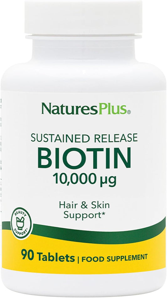 Natures Plus Biotin 10mg Tablets - 90 Count Bottle