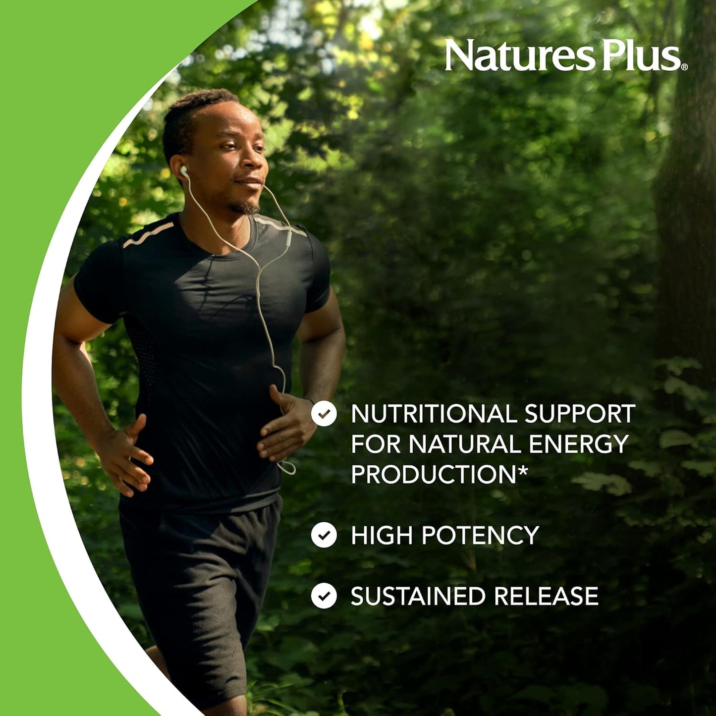 Natures Plus Biotin & Folic Acid (Methylfolate) Sustained Release Tablets - Hair Growth & Energy Support - 30 Vegetarian Servings