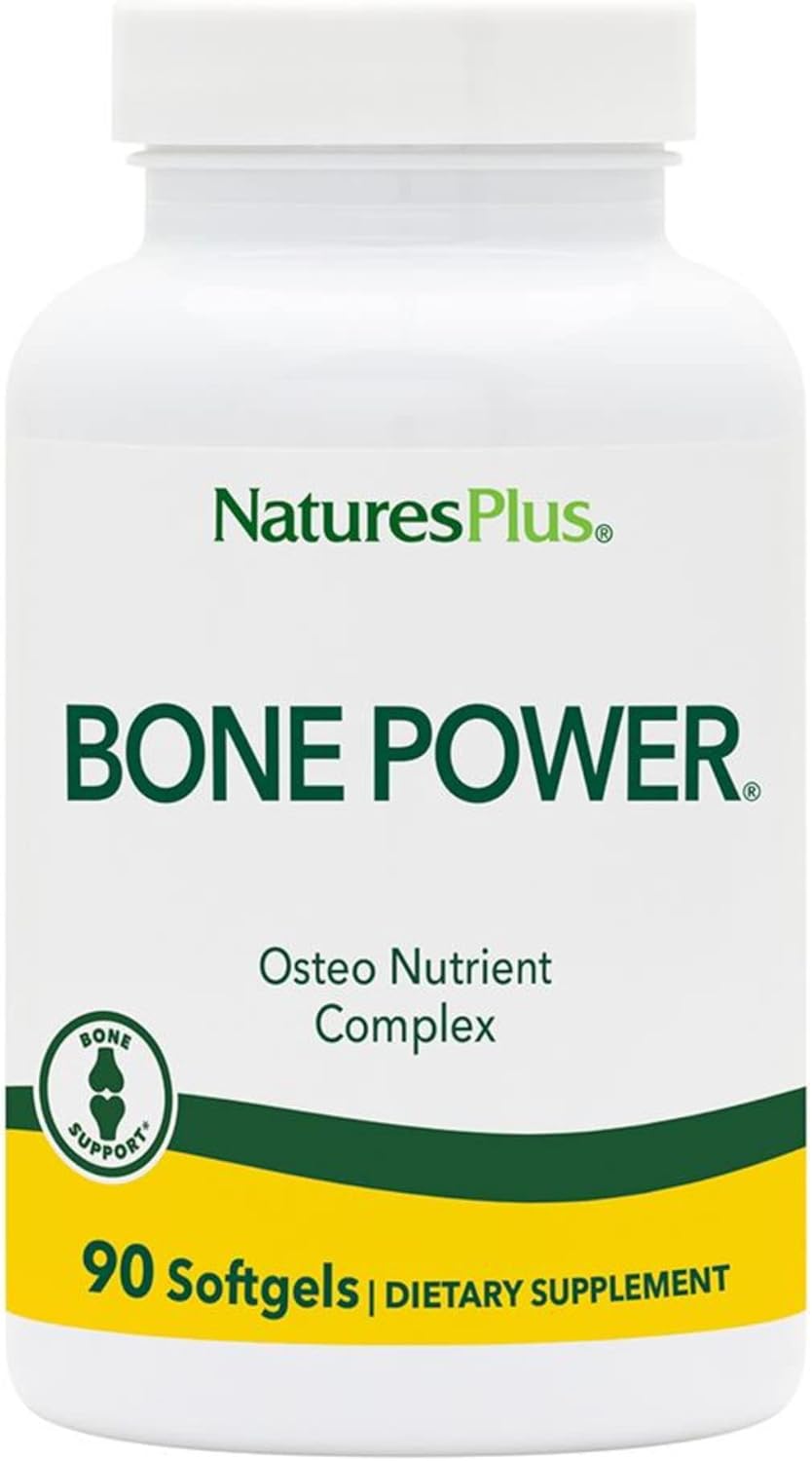 Natures Plus Bone Power with Boron - 1000 mg Calcium Softgels for Bone & Joint Support - High Absorption Liquid Calcium Supplement