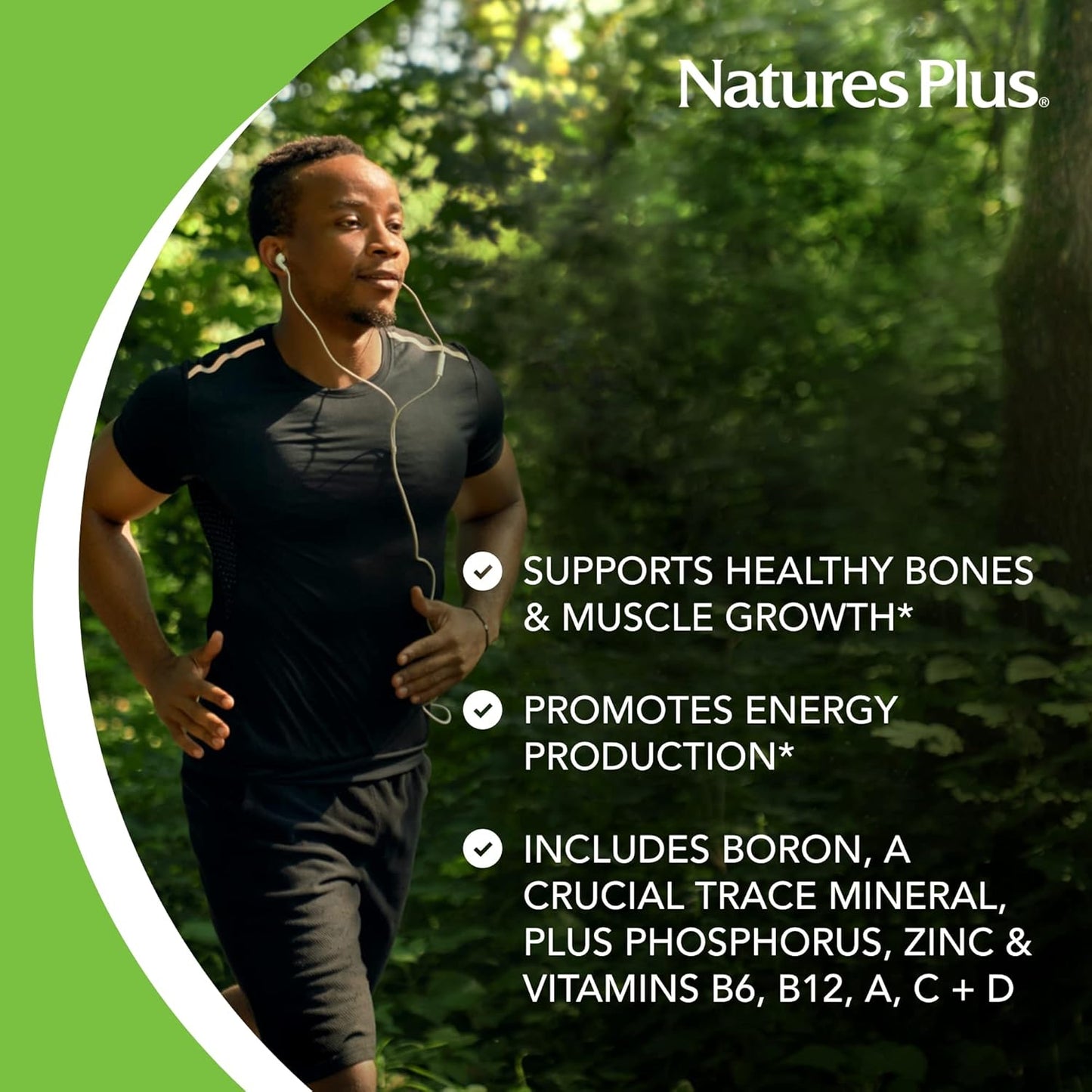 Natures Plus Bone Power with Boron - 1000 mg Calcium Softgels for Bone & Joint Support - High Absorption Liquid Calcium Supplement
