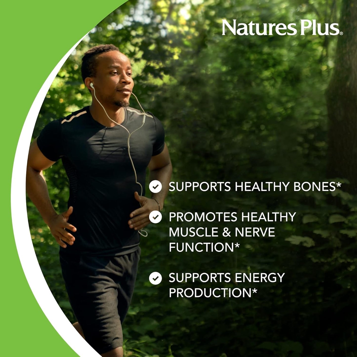Natures Plus Cal/Mag Citrate 90 Vegetarian Capsules - Supplement for Bone Health and Muscle Function