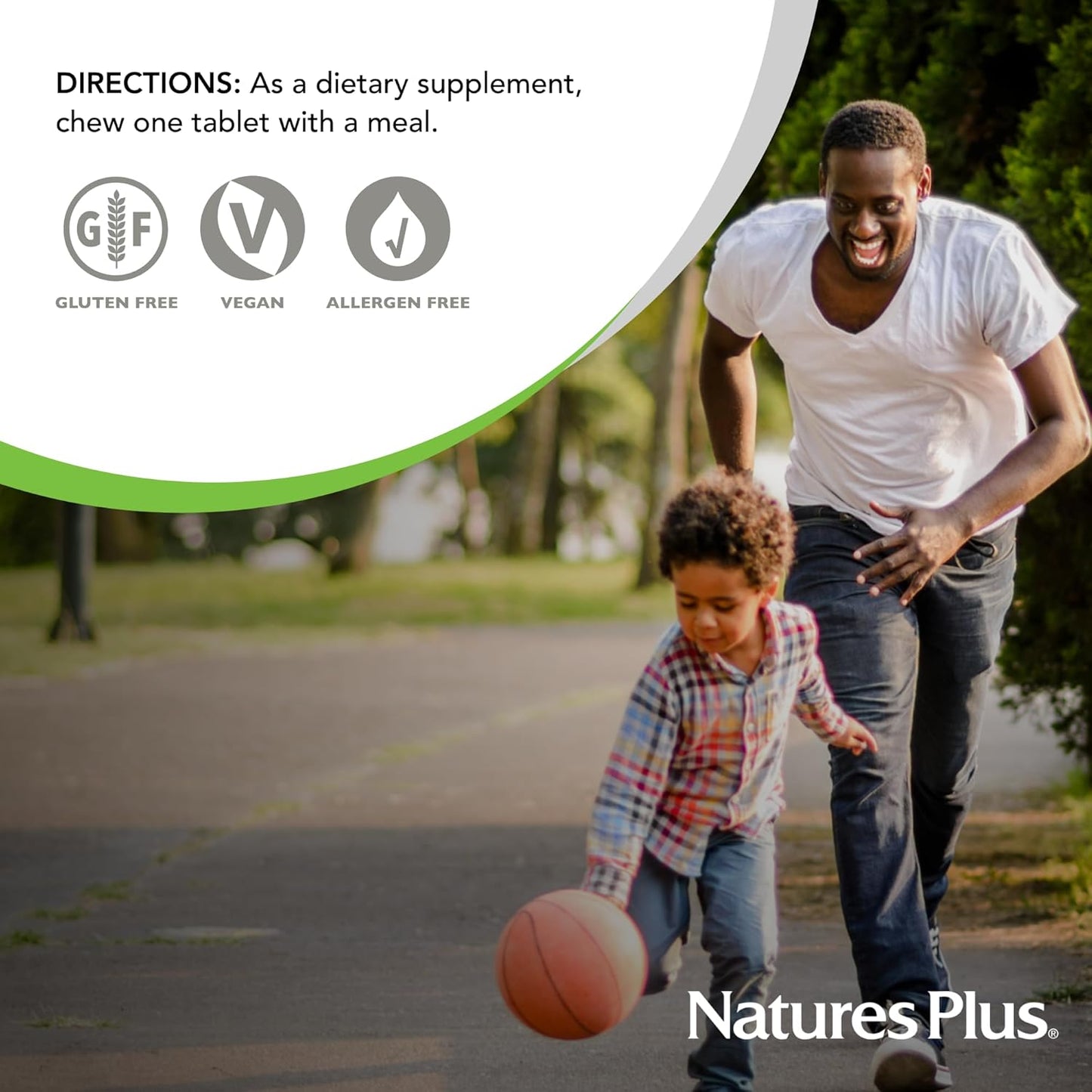 Natures Plus Chewable Bromelain Tablets - 40 mg - Natural Enzyme Supplement - 180 Chewable Tablets (180 Servings)