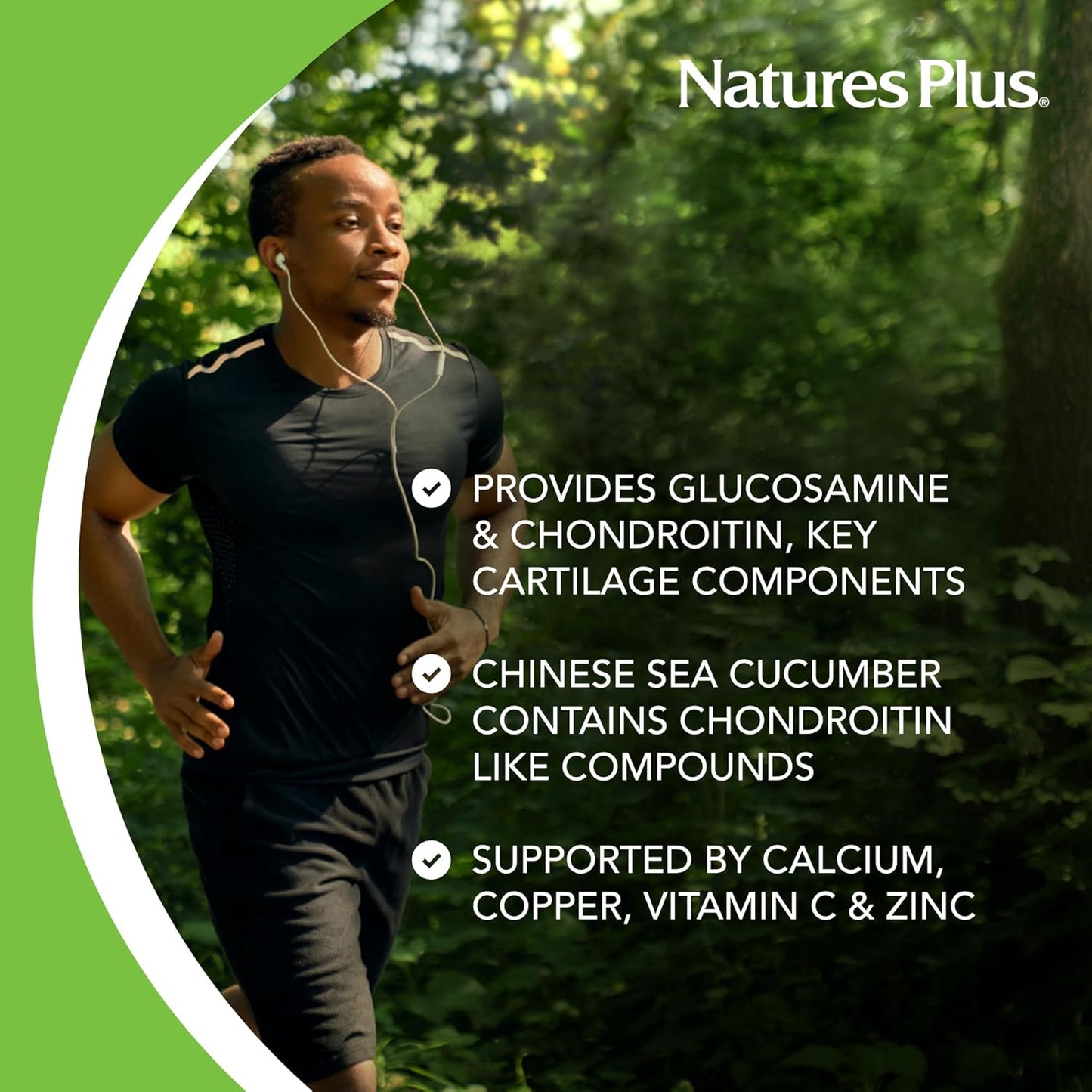 Natures Plus Connect-All Glucosamine Sulfate Tablets - 300mg, 90 Count - Gluten-Free & 45 Servings