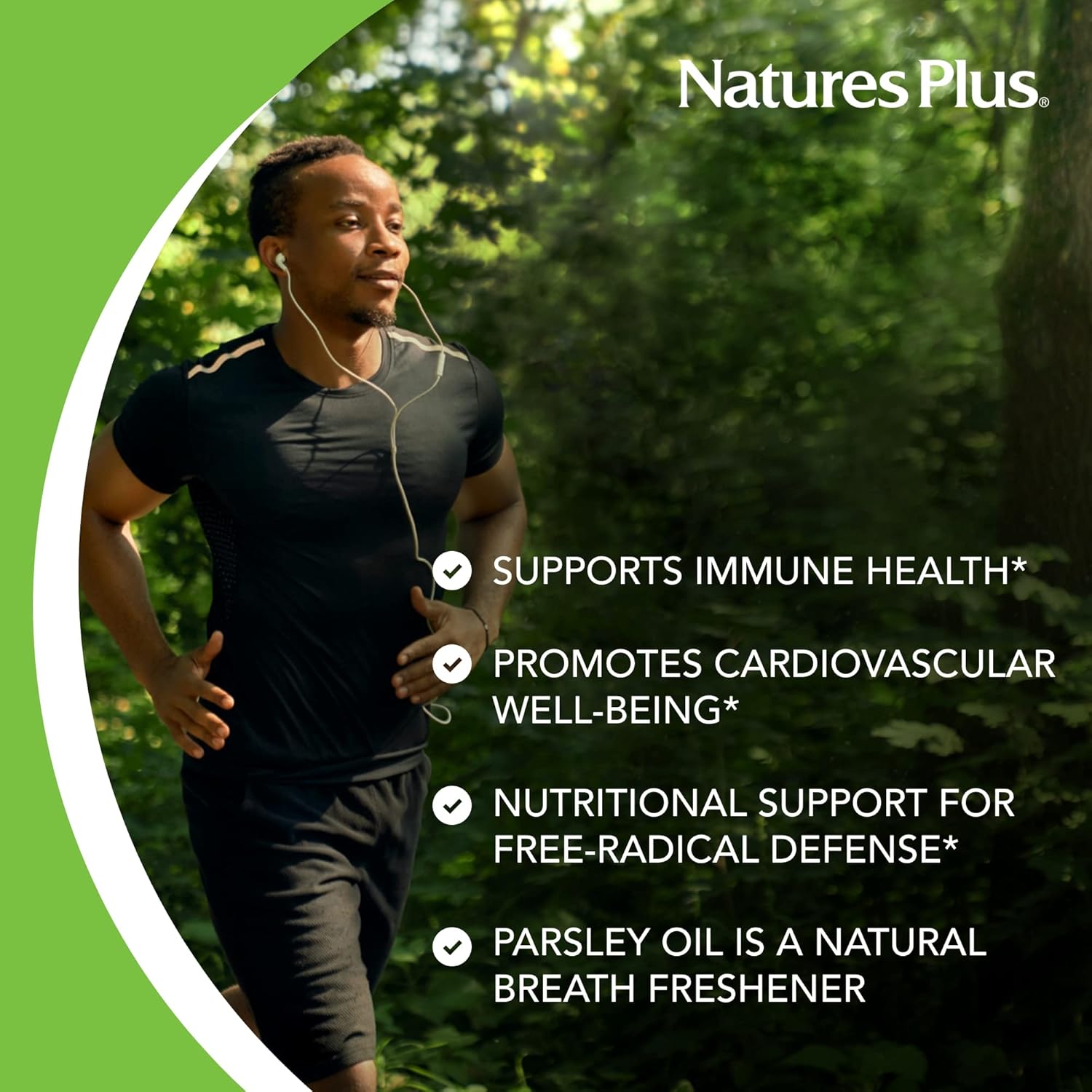 Natures Plus Garlic & Parsley Softgels - Supports Healthy Cholesterol & Blood Pressure - 180 Servings