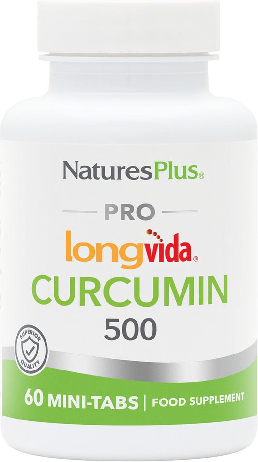 Natures Plus PRO Longvida Curcumin 1000 mg Mini-Tabs - Healthy Free Radical Protection - Non-GMO, Vegan, Gluten Free, Soy Free