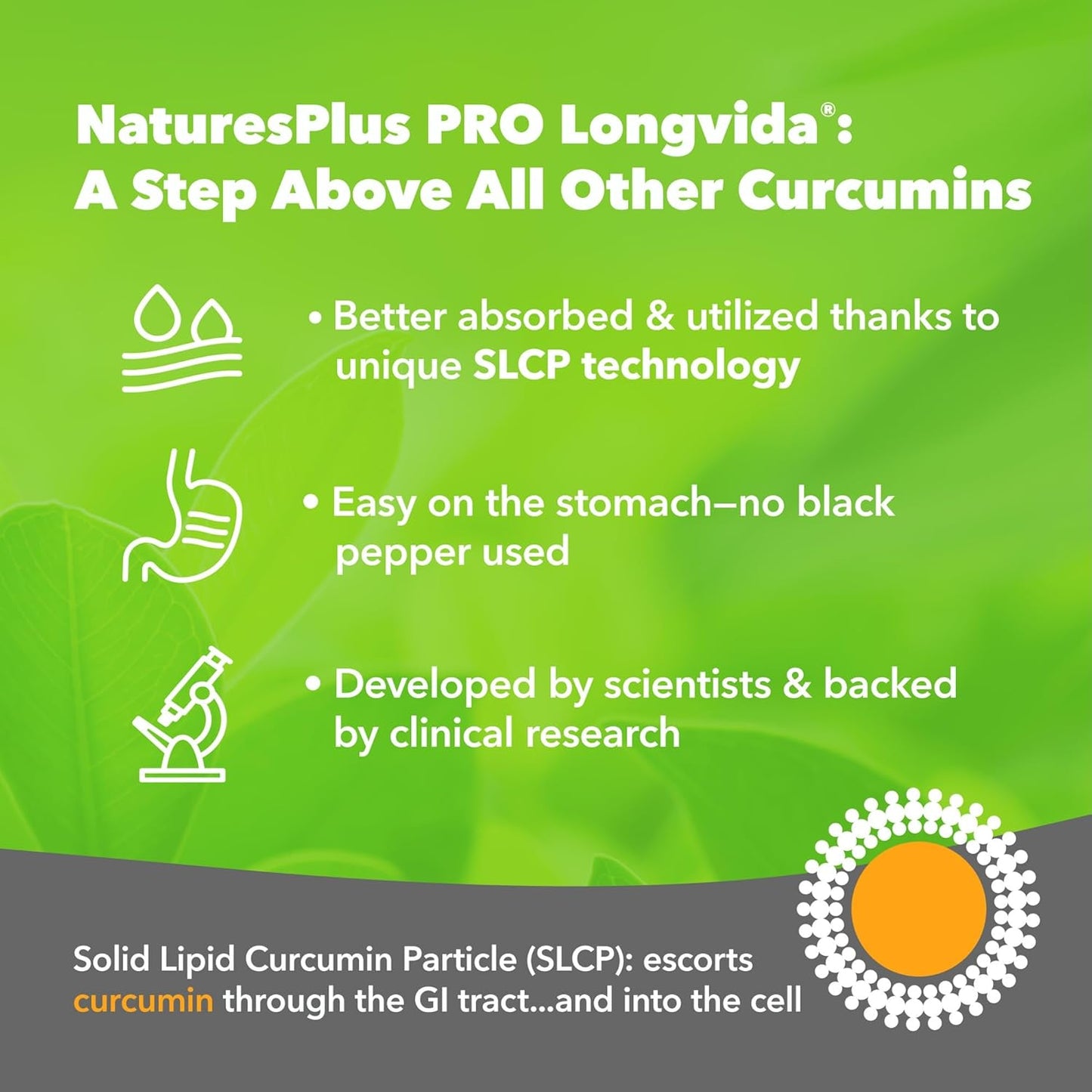 Natures Plus PRO Longvida Curcumin 1000 mg Mini-Tabs - Healthy Free Radical Protection - Non-GMO, Vegan, Gluten Free, Soy Free