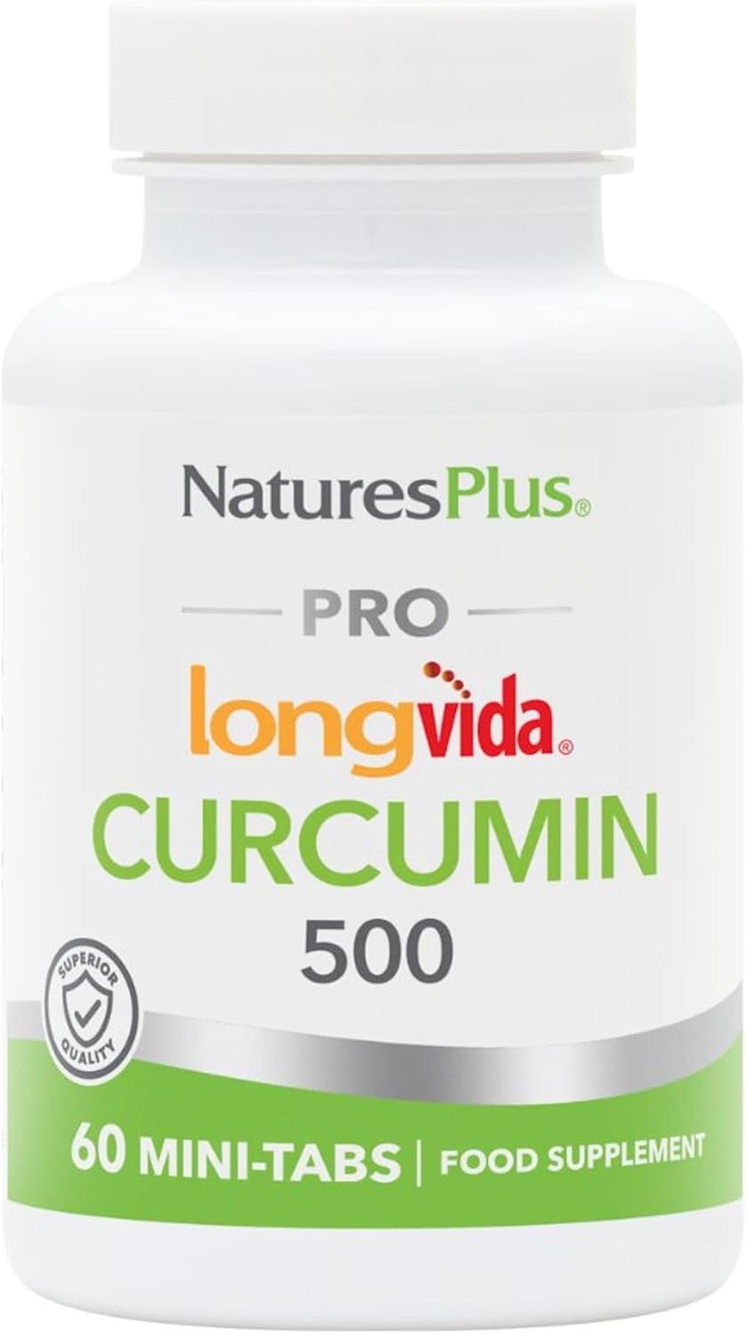 Natures Plus PRO Longvida Curcumin 1000 mg Mini-Tabs - Healthy Free Radical Protection - Non-GMO, Vegan, Gluten Free, Soy Free