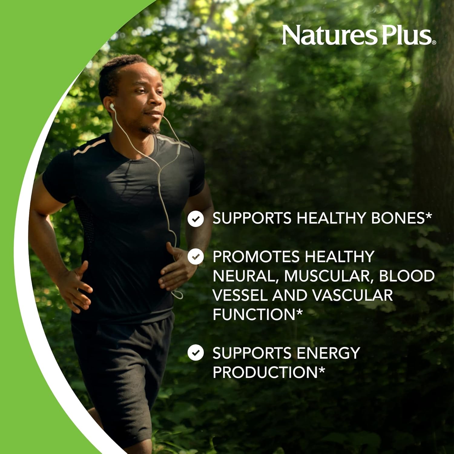 Natures Plus Source of Life Cal/Mag Mineral Supplement - 500mg Calcium, 250mg Magnesium, 180 Vegetarian Tablets - Whole Food, Bone Health - Gluten-Free, 90 Servings