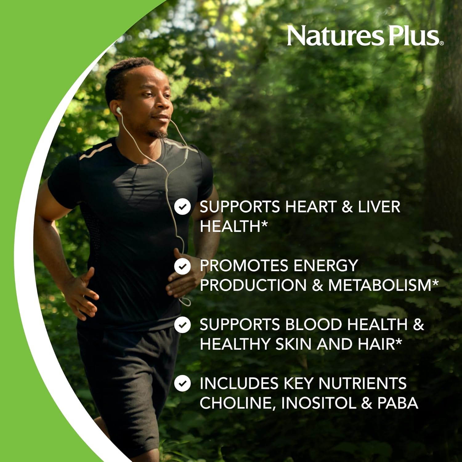 Natures Plus Super B50-60 High Potency B Complex Vitamin Vegetarian Capsules - Brain & Energy Booster - Gluten-Free - 60 Servings