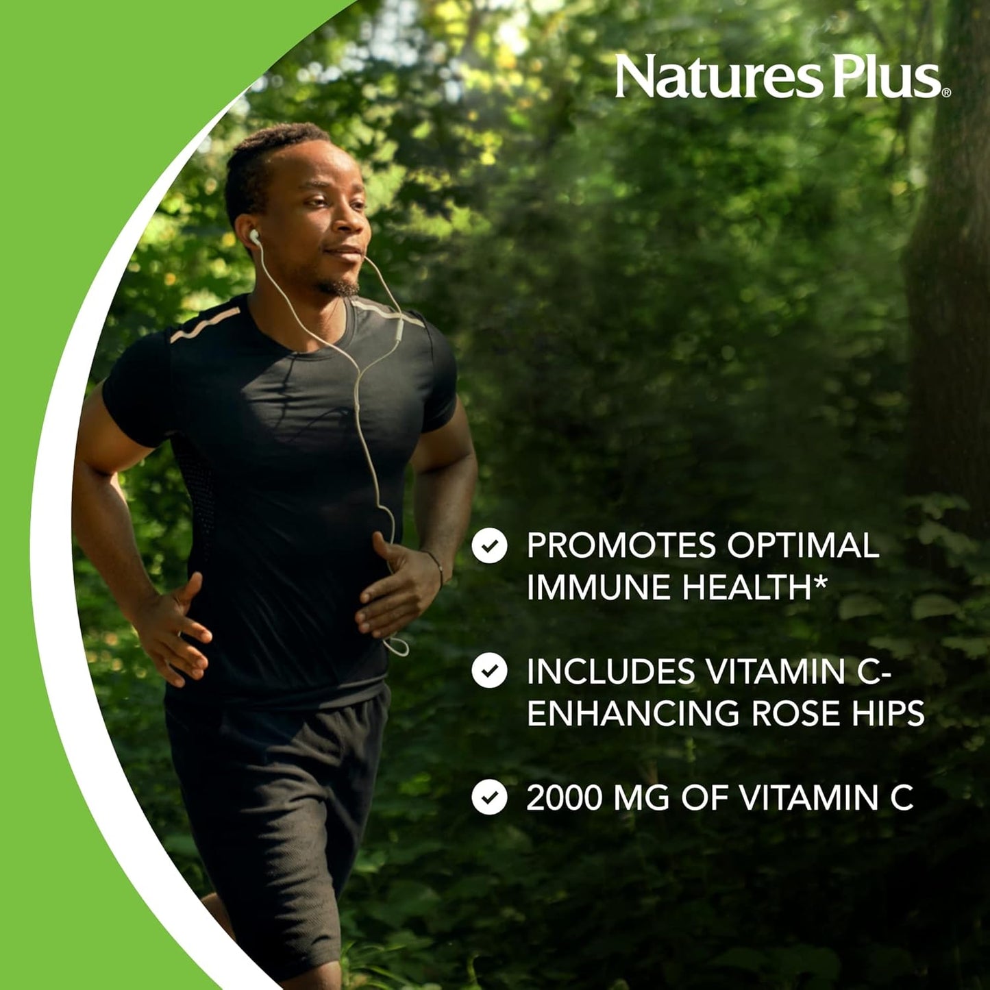 Natures Plus Ultra C with Rose HIPS 2000mg Sustained Release Tablets - Immune Support & Antioxidant - Gluten-Free - 90 Servings