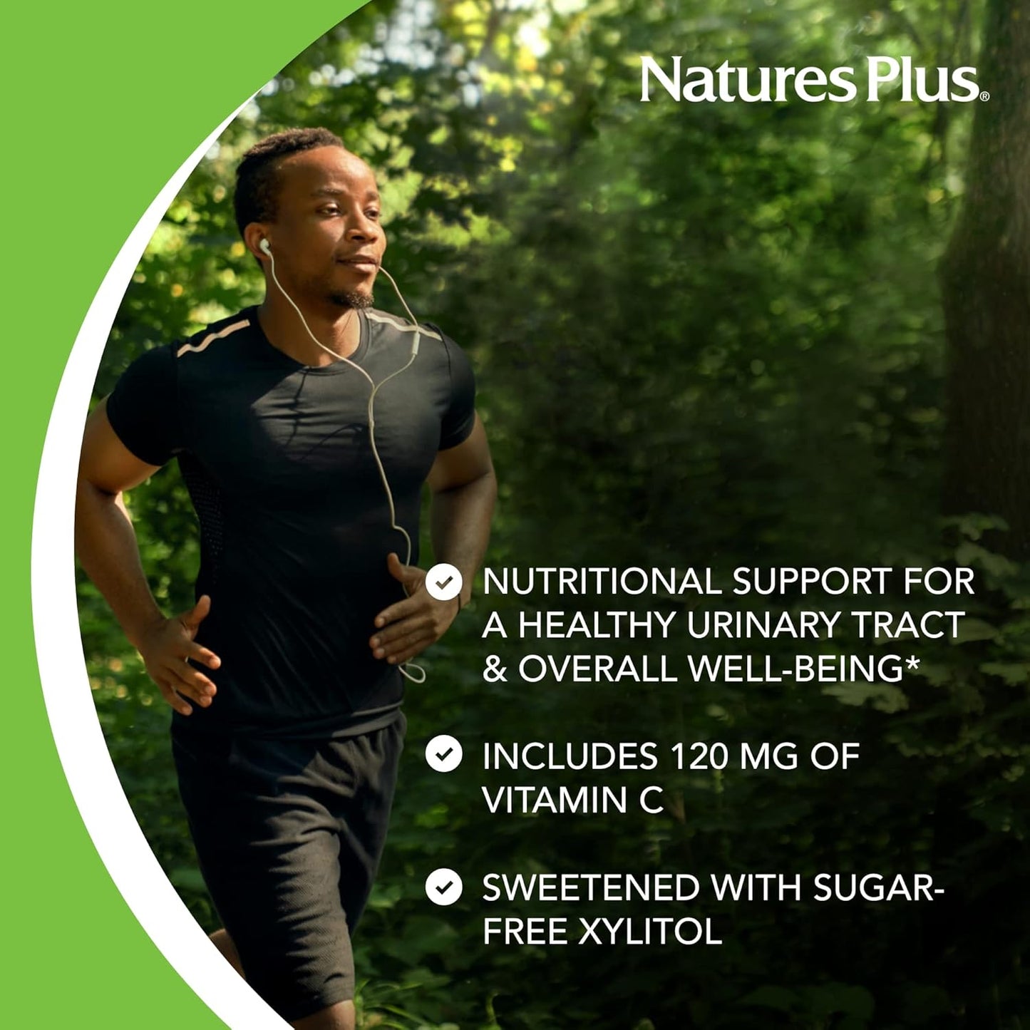 Natures Plus Ultra Chewable Cranberry with Vitamin C Tablets - 200mg, 90 Count