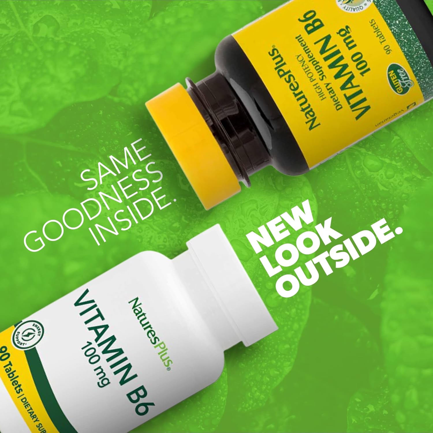 Natures Plus Vitamin B-6 100mg 90 Tablets - Natural Energy Support Supplement