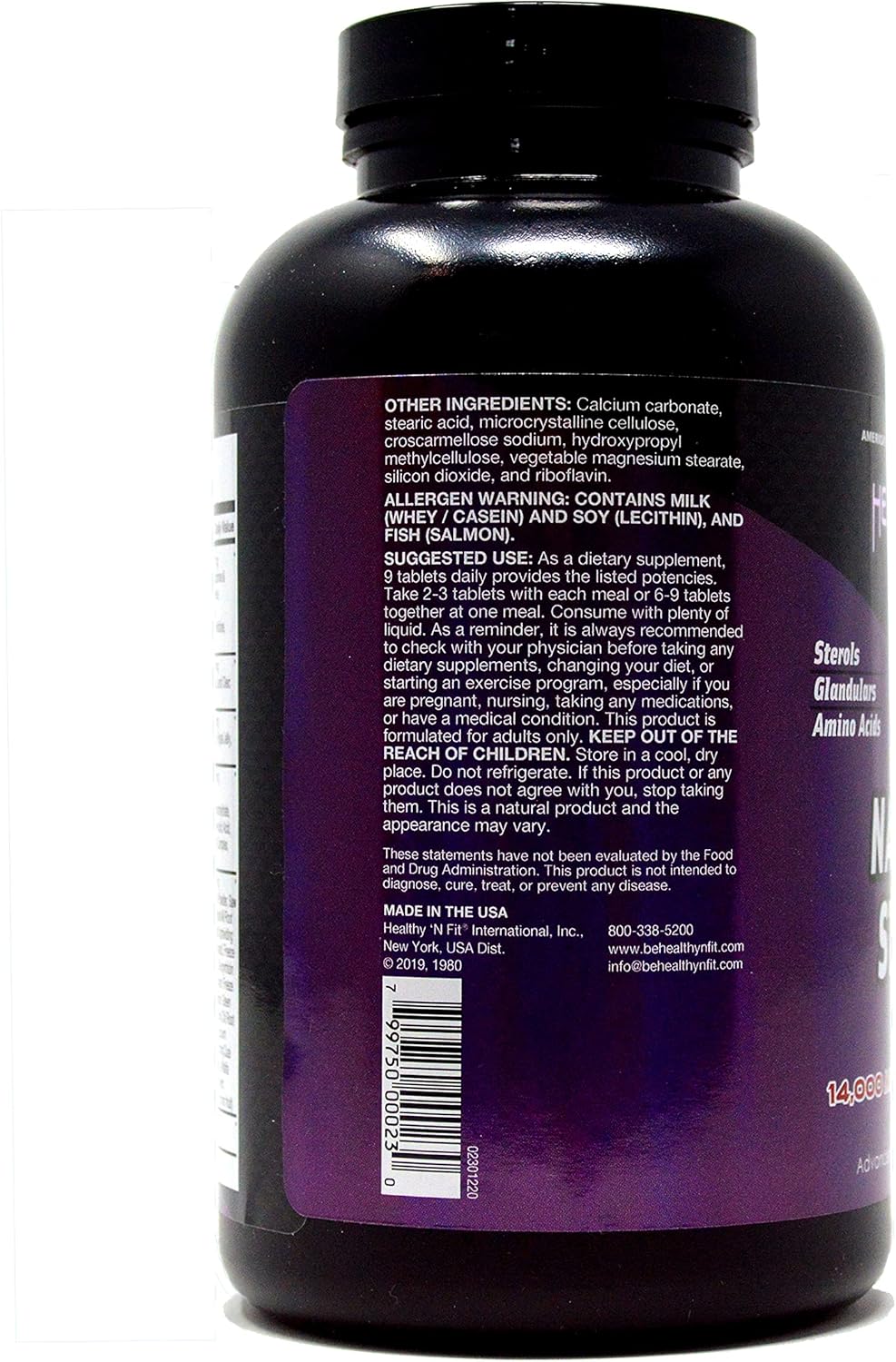Nature's STEROLS: Anabolic Matrix with Steroidals, Amino Acids, Nutraceuticals - 270 Tablets