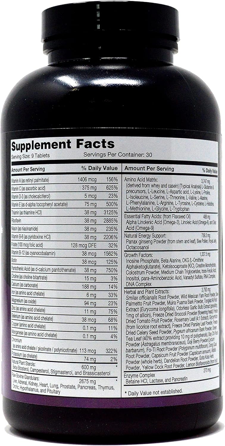 Nature's STEROLS: Anabolic Matrix with Steroidals, Amino Acids, Nutraceuticals - 270 Tablets