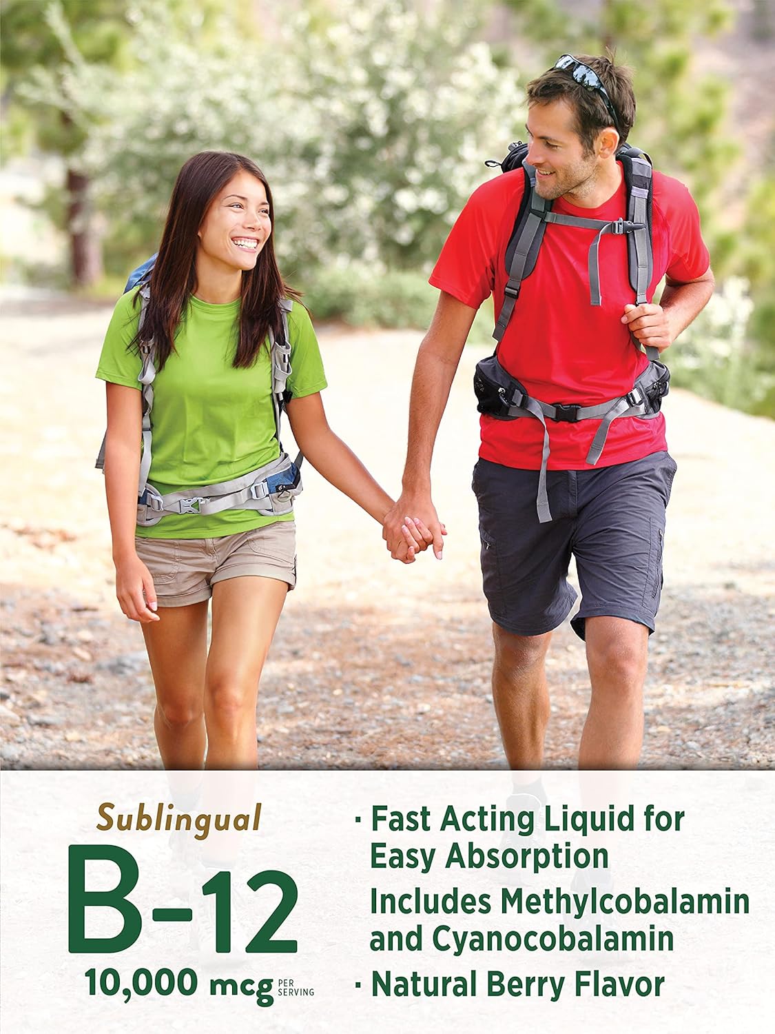 Nature's Truth Vitamin B-12 10,000 Mcg Liquid - Fast Acting Sublingual Supplement with Natural Berry Flavor - 2oz