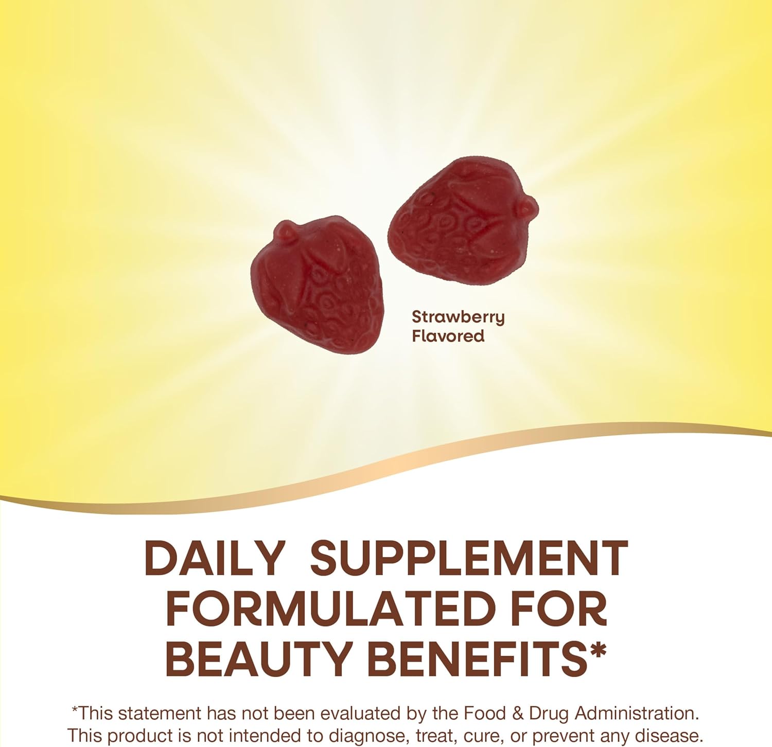 Nature's Way Alive! Hair, Skin & Nails Gummies - Advanced Beauty Formula with Biotin & Collagen - Strawberry Flavored - 120 Gummies