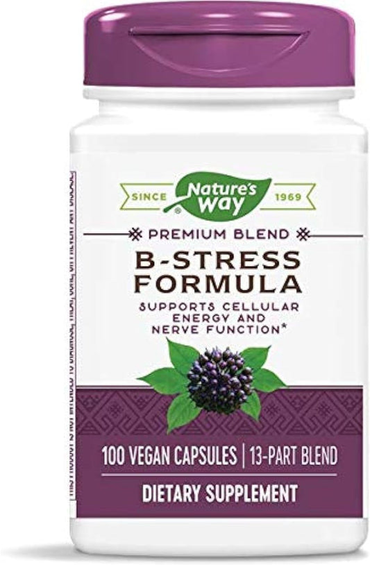 Nature's Way B-Stress Formula 100 Vegetarian Capsules - Pack of 2