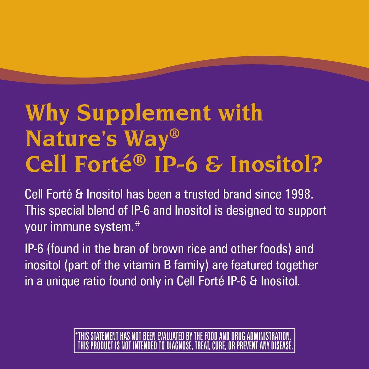 Nature's Way Cell Forté IP-6 & Inositol Ultra-Strength Powder for Immune Support, Citrus Flavor, 14.6 Oz