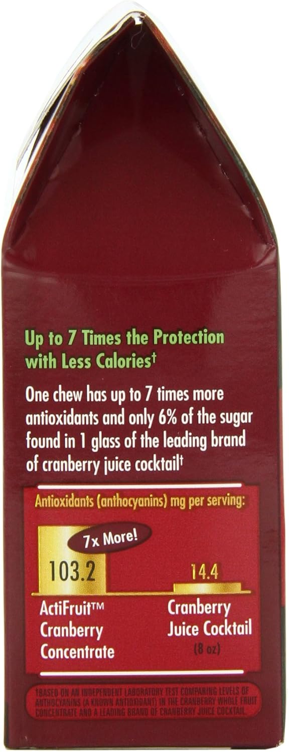 Nature's Way Enzymatic Therapy Actifruit Cran-Max Cranberry Supplement 500mg Soft Chews - 20 Count (Pack of 2)
