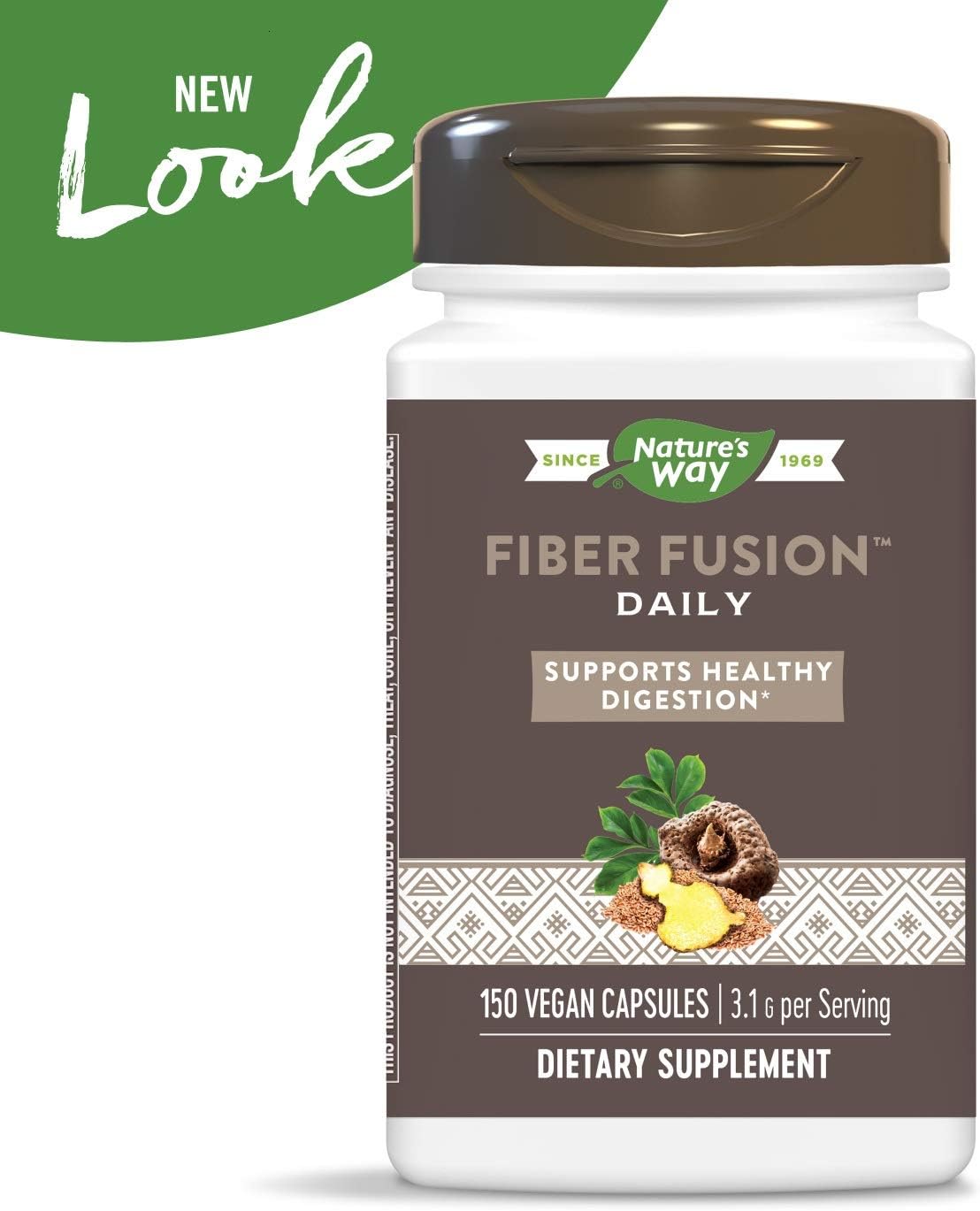 Nature's Way Fiber Fusion Daily Capsules - 3.1g per Serving - 450 Capsules Total