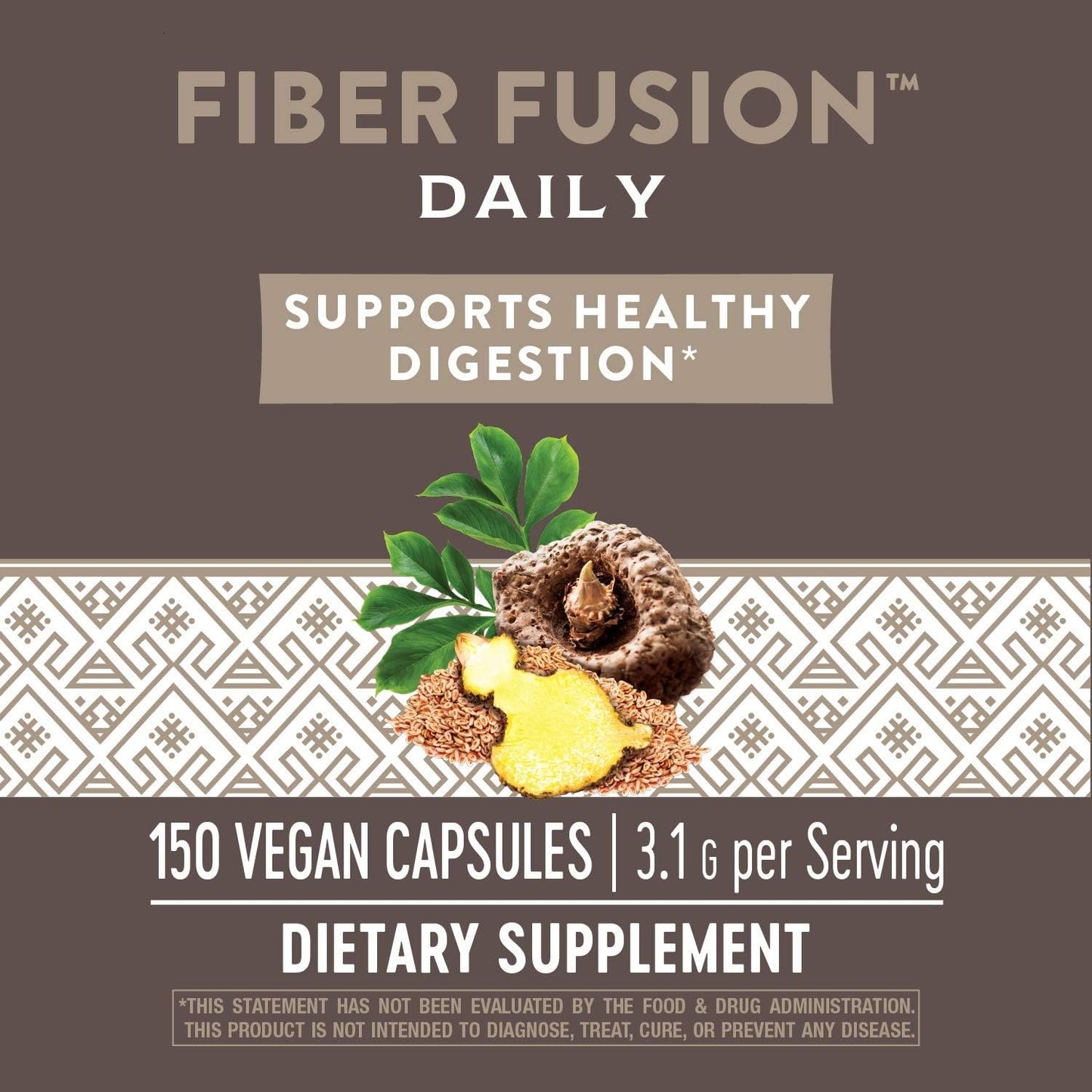 Nature's Way Fiber Fusion Daily Capsules - 3.1g per Serving - 450 Capsules Total