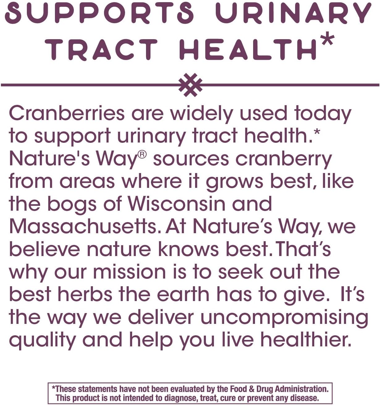 Nature's Way Premium Blend Cranberry Capsules - 120 Count with 90% Fruit Solids