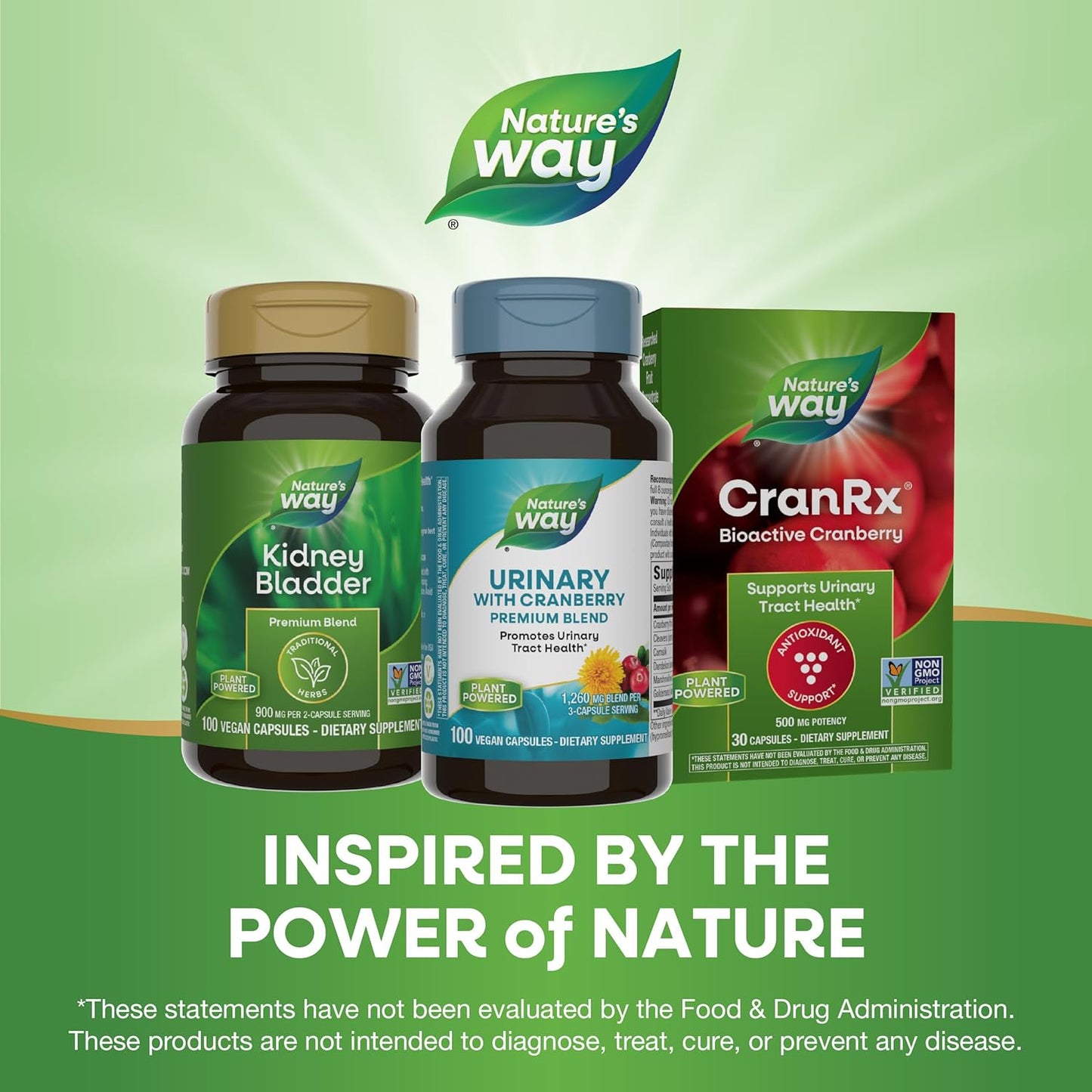 Nature's Way Premium Blend Urinary Support Supplement with Cranberry Extract - 1,260mg per Serving - 100 Capsules