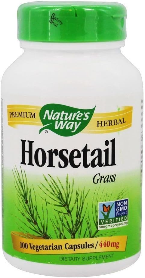 Nature's Way Premium Herbal Horsetail Grass Capsules - 440 Mg, 100 Vcaps, 100 Count