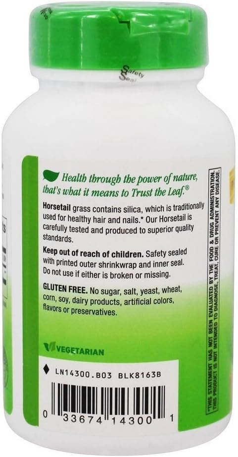 Nature's Way Premium Herbal Horsetail Grass Capsules - 440 Mg, 100 Vcaps, 100 Count
